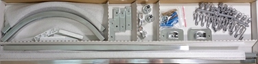 Кутовий штанга для душу Estiva 1-230 x 25 мм, срібляста