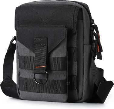 Поясна сумка Bauchtasche для чоловіків та жінок, спортивна сумка через плече, фанні-пак для активного відпочинку, подорожей, спорту та прогулянок (сірий)