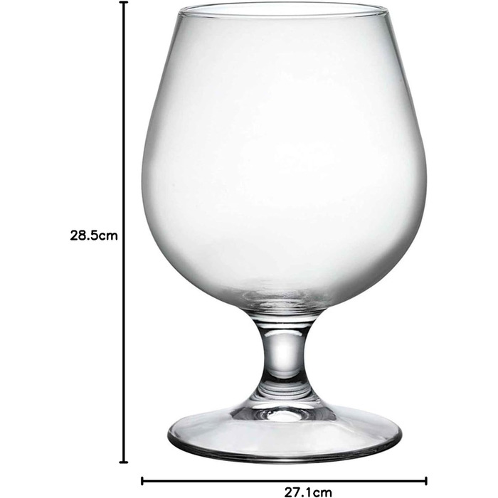 Набір скляних келихів Snifter Bormioli Rocco (6 шт.), об'єм 53cl, кольорові, для пива та настоїв