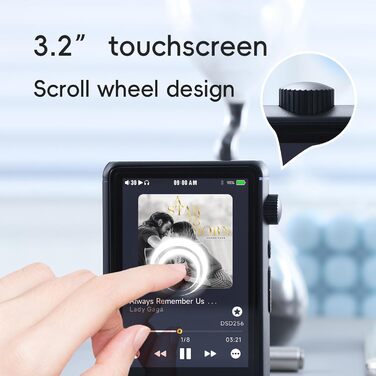 MP3-плеєр HiBy R3 II (2025) з Bluetooth 5.1, MQA, DSD, PCM, Tidal, Qobuz, 4.4mm BAL, 2TB, Чорний