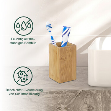 Bamboo Toothbrush Holder