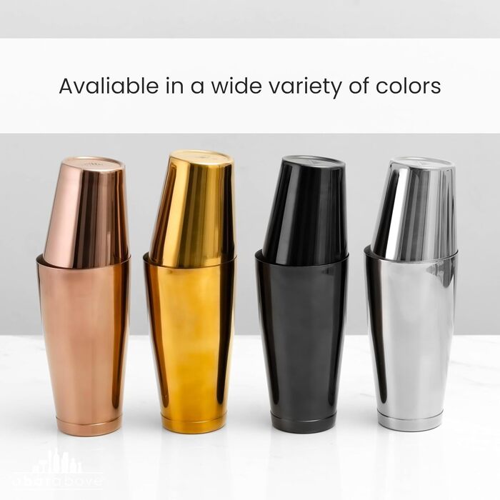 Top Shelf Bar Supply Stainless Steel Boston Shaker: 2-Piece Set: Professional Bartender Cocktail Shaker 18 oz and 28 oz Stainless Steel