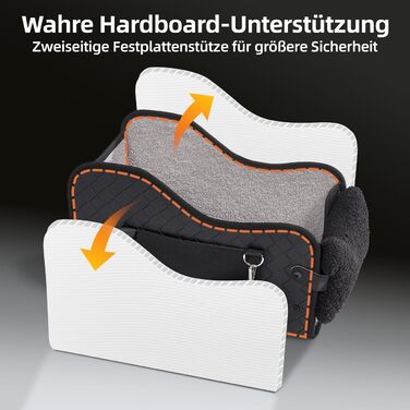 Автокрісло для собак та котів GGW | Безпечне автокрісло з подвійним кріпленням, водонепроникне, з кишенями, для малих собак та котів | Чорна шкіра