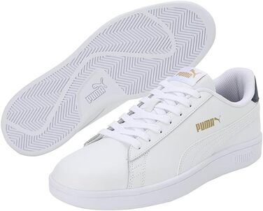 Кросівки Puma Smash V2 LS - унісекс, білий/темно-синій/золотий, 43 EU