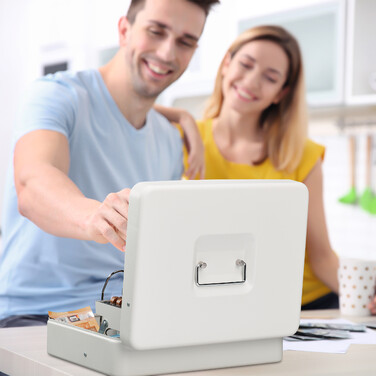 Cash Box з дошкою для підрахунку євромонет