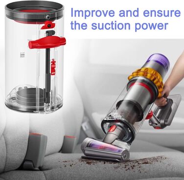 Контейнер для пилу Dyson V12 Detect Slim/ V10 Digital Slim, замінна частина, аксесуар, артикул 965272-01, сумісний з V11/V15