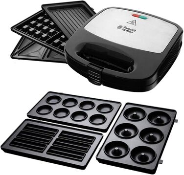 Електрична млинниця Russell Hobbs Fiesta, Ø30 см, антипригарна поверхня, 1000 Вт, для млинців, панкейків, буріто, з лопаткою та тісторозподілювачем, настільний гриль, модель 20920-56