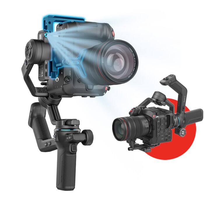 FeiyuTech SCORP-C2 Стабілізатор Gimbal для DSLR та бездзеркальних камер з AI-трекінгом, вертикальною зйомкою та вагою до 3.5 кг, сумісний з Canon, Sony, Panasonic, Nikon, Fujifilm