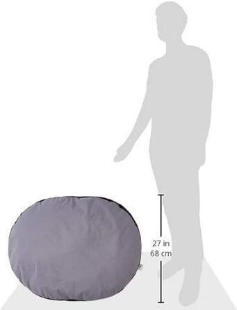 Овальна подушка Karlie 90x66x10 см, сіро-чорна, для собак