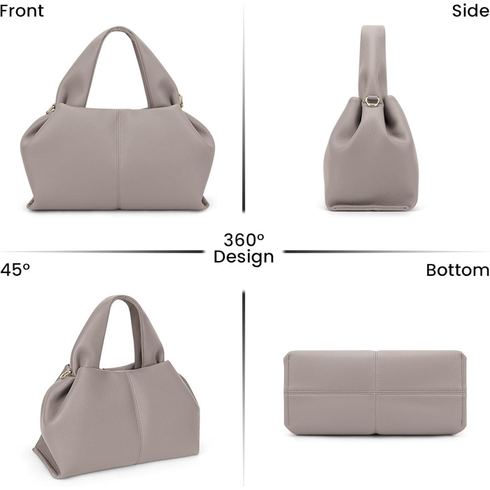 Сумка-клатч жіноча Cloud Pouch Bag сіра міні: сумка на плече, кросбоді, ретро, з ремінцем