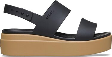 Босоніжки Crocs Brooklyn Low Wedge жіночі, чорні (39 EU)