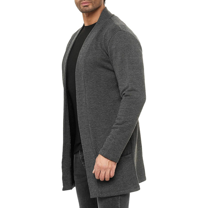 Кардиган чоловічий Redbridge, жакет, світшот, сако, довгий крій, XL, сірий