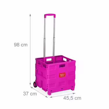 Relaxdays Folding Shopping Trolley