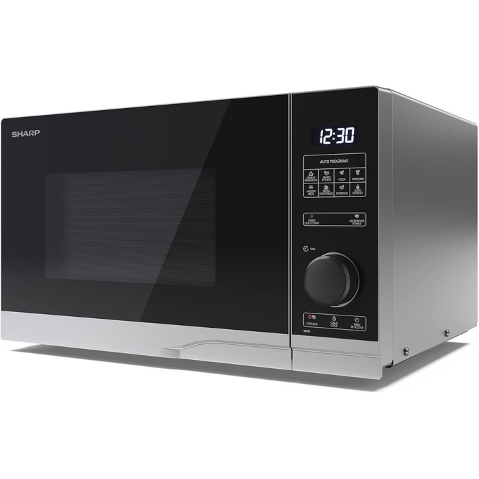 Мікрохвильова піч SHARP PS254AES, 900W, срібна, 10 рівнів потужності, функція розморожування