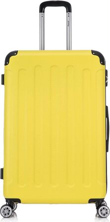 Чемодан Flexot® F-2045, набір 3 шт. (16 кольорів) - ручна поклажа, валіза, тривалий термін служби, твердий корпус (XL, світло-жовтий)