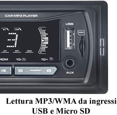 Автомобільна аудіосистема Majestic SA 400 BT USB AX з Bluetooth, MP3/WMA, USB/Micro SD, пульт ДУ, 100 Вт (25 Вт x 4), чорна