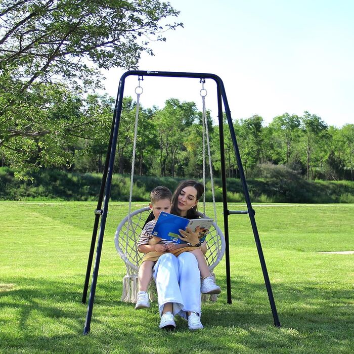 Hammock Stand, Hanging Chair Stand, Maximum Load 150 kg, Hammock Stand, for Indoor or Outdoor Use, with Stand (black)
