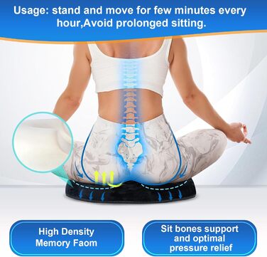 Ecosafeter Hemorrhoid Seat Cushion, High-Quality Donut Cushion Made of Memory Foam for Pregnancy, Tailbone, Postnatal, Sciatica, Pressure Sores