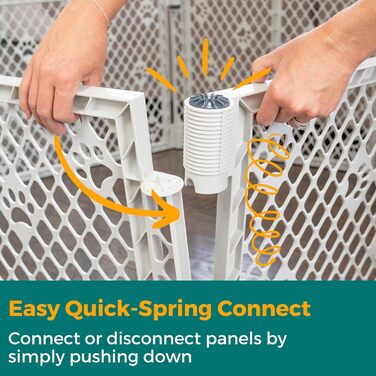 Вольєр для собак MyPet з 8 панелей, сірий, довговічний, UV-стійкий, портативний, регульований, зручний, дружній дизайн