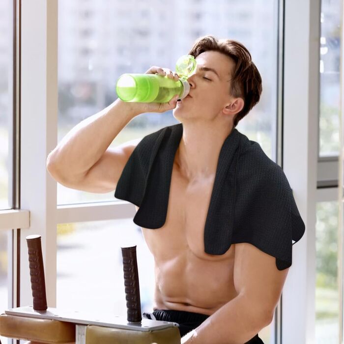 Рушник мікрофібра Sunland: спортивний, для подорожей, 40x80 см, чорний, швидковисихаючий