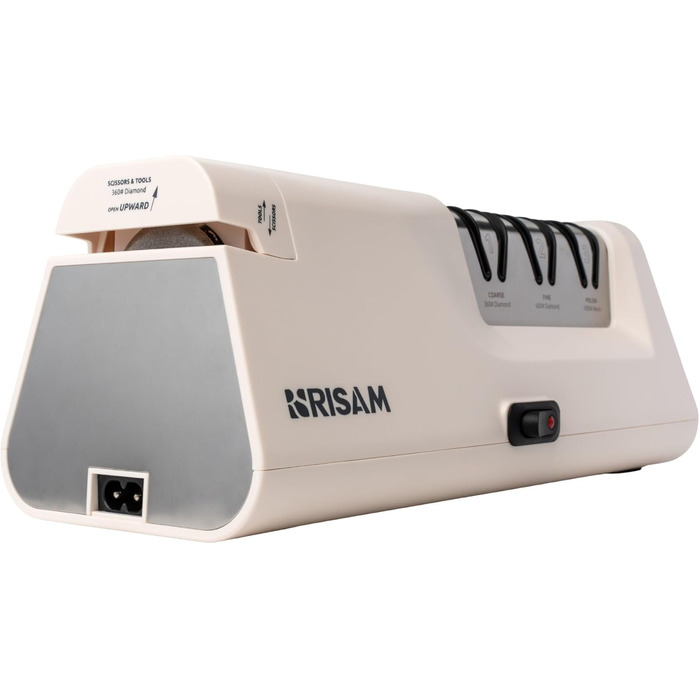 Електричний точило для ножів Messerschärfer – 2-ступенева система шліфування, для кухонних та керамічних ножів, з кутозапобіжником, професійний