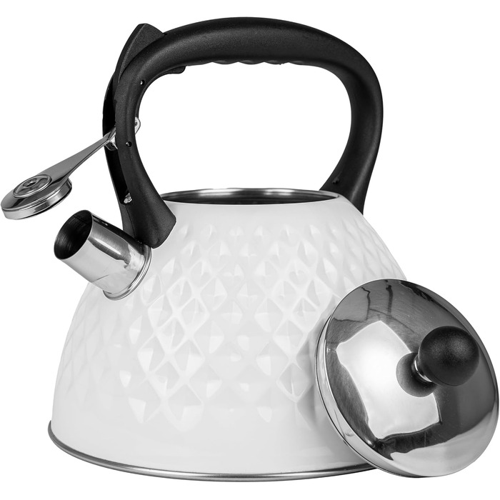 Чайник Karl Hausmann 3L з автоматичним свистком для індукційних, газових та електричних плит - нержавіюча сталь