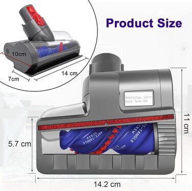 Насадка-щітка для пилососів Dyson V15, V11, V10, V8, V7 - антизаплутувальна щітка для килимів та матраців
