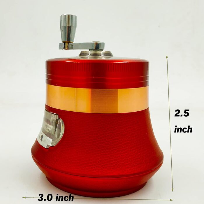 Ручний шліфувальник з прозорою кришкою (червоний)