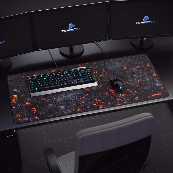 Килимок для миші TITANWOLF Lava 900x400 мм - XXL, великий, покращена точність та швидкість