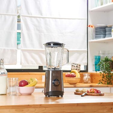 Блендер стаціонарний Black+Decker BXJB800E, 800 Вт, 1,5 л, нержавіюча сталь, сірий