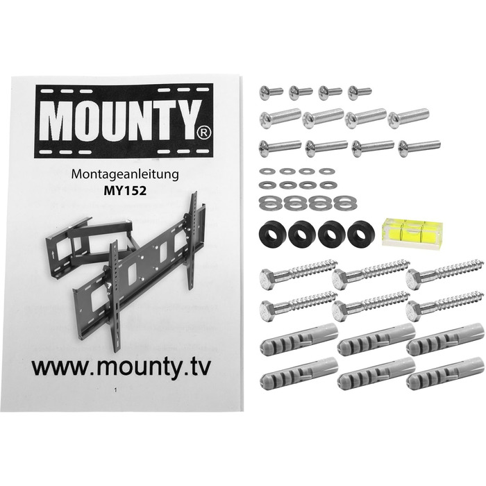 Кріплення для телевізора MOUNTY MY152: рухливе кріплення до 80 кг, VESA 600x400 мм