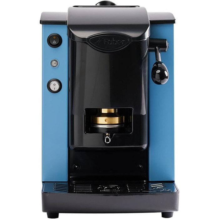 FABER COFFEE MACHINES | Slot Plast Model | POD Coffee Machine 44 mm | Adjustable Brass Pad Press (BURGUNDY/BLACK)