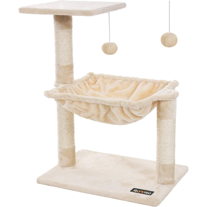 Feandrea Cat Tree Scratching Post with Lounger 70 cm PCT82M