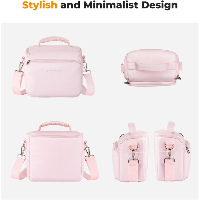 Сумка-рюкзак для фотокамери K&F Concept C-rosa, рожева, для фотографів