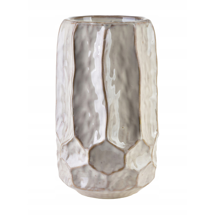 Керамічна ваза бежева, 26 см — ваза для квітів, настільний декор