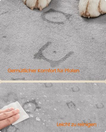 Водонепроникний килимок для собак Feandrea (2 шт.), 91 x 86 см, M, сірий. Зручний, слизький, вбираючий для собак, котів, кроликів