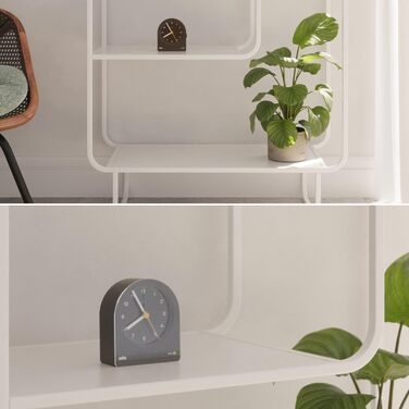 Braun Classic Analog Alarm Clock with Snooze Function and Continuous Backlight, Quiet Quartz Movement, Crescendo Alarm in Black, Model BC22B.