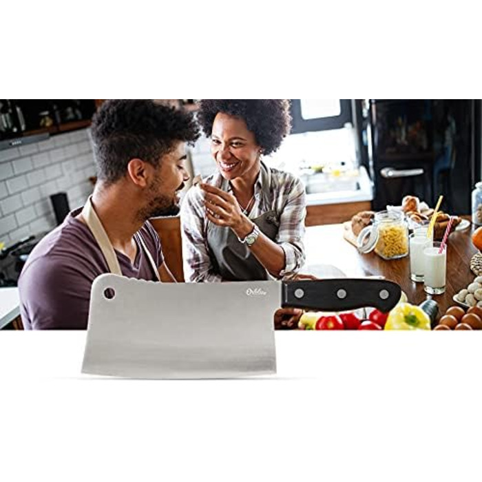 ORBLUE Hackmesser: Китайський кухонний ніж-топірець, гострий ніж для м'яса та кісток, ідеальний для кухні