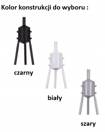 Підлоговий торшер-тринога Light E27 60 Вт, чорний