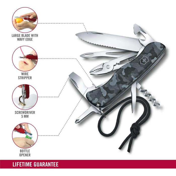 Мультитул Victorinox Skipper W: Швейцарський ніж з 18 функціями, з фіксатором та серрейний клинок