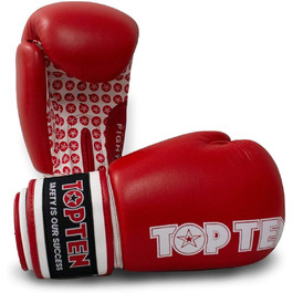 Боксерські рукавички TOP Ten Fight - 10, 12, 16 Oz - чорні, червоні, сині, зелені, помаранчеві. Підходять для кікбоксингу та інших видів єдиноборств.