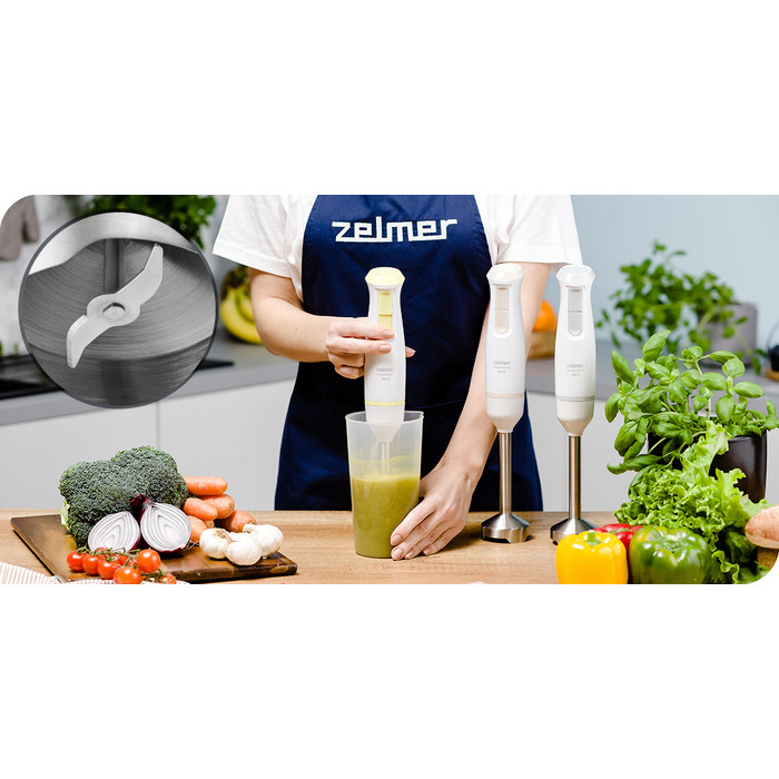 Занурювальний блендер Zelmer ZHB4561L Pulsar Deluxe 600 Вт, білий