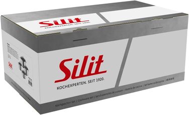 Набір каструль Silit Alicante 4 предмети, нержавіюча сталь, для індукції, з скляними кришками, без покриття, підходять для духовки