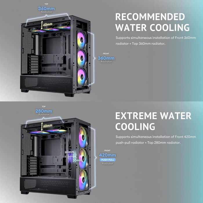 Корпус для ПК Antec Flux Midi Tower, чорний матовий, Gaming Case