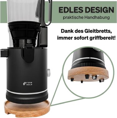 Шнекова соковижималка Entsafter Slow Juicer 250 Вт, XXL завантажувальний отвір 130 мм, без BPA, чорна