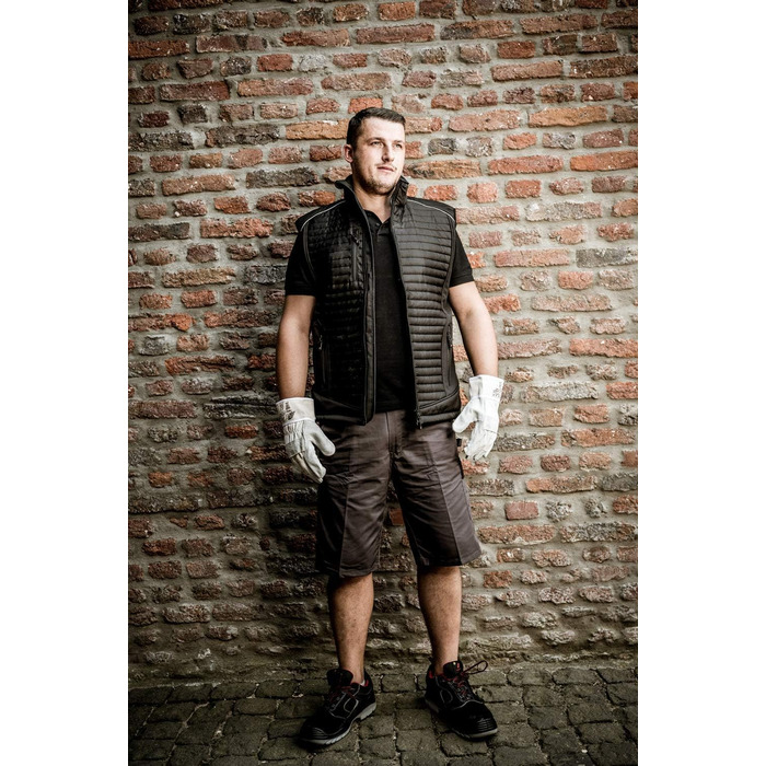 Жилет робочий Nitras Motion Tex Plus з софтшелу та світловідбиваючими елементами - теплий та міцний, чорний, розміри M, XL