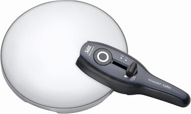 Скороварка Silit Sicomatic t-Plus 2,5 л, силарганова, для індукції, 18 см, 3 режими, чорна, з одноручним регулятором