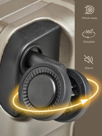 Чемодан на колесах середнього розміру з жорстким корпусом, 66 см, розширюється до 75 літрів, з TSA-замком, з поліпропілену (Collection 04), колір шампань металік