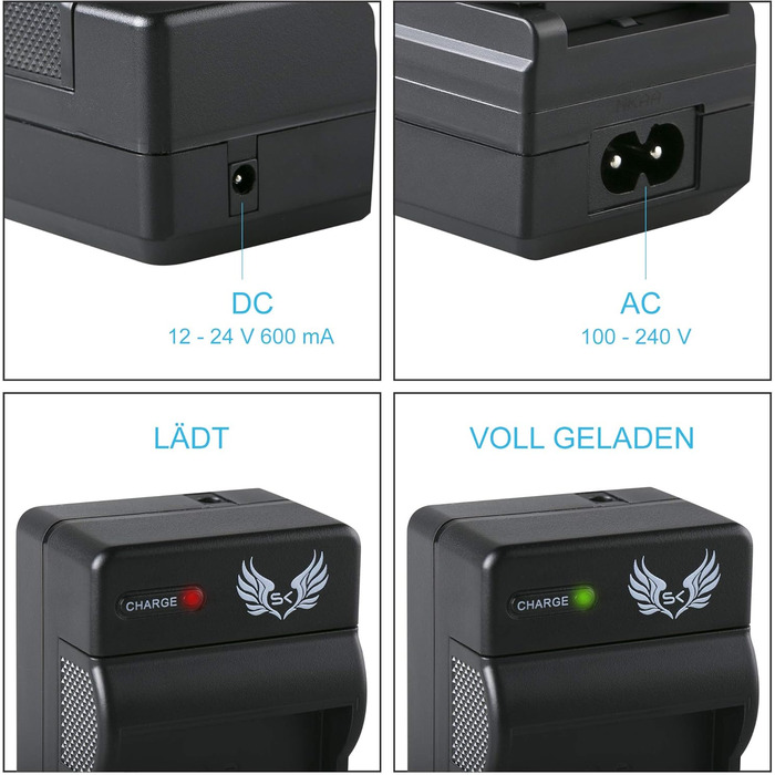 Запасний акумулятор 2x 1200mAh для Panasonic Lumix DMC-FT5 TZ40 TZ41 TZ55 TZ61 TZ71 ZS30 + зарядний пристрій (DMW-BCM13 / DMW-BCM13E)