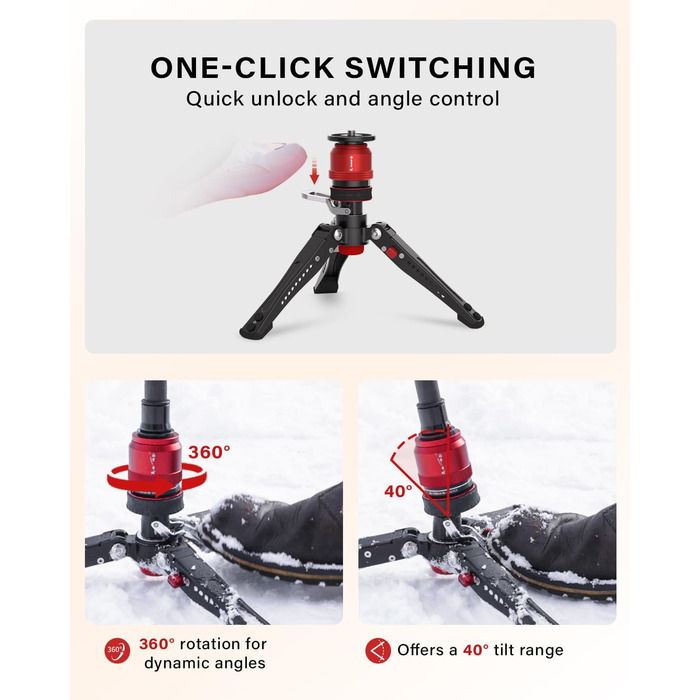 Однонога штатив iFootage Cobra 3 C180F-P з карбону, 181 см, до 8 кг